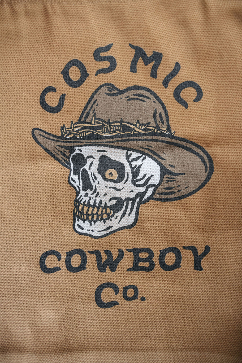 COSMIC SKULL TOTE BAG - CAMEL