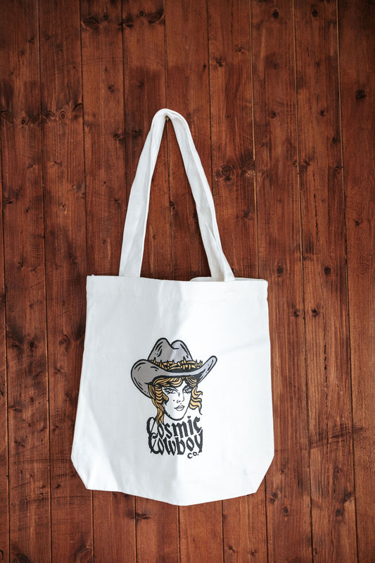 COSMIC COWGIRL TOTE BAG - CREAM